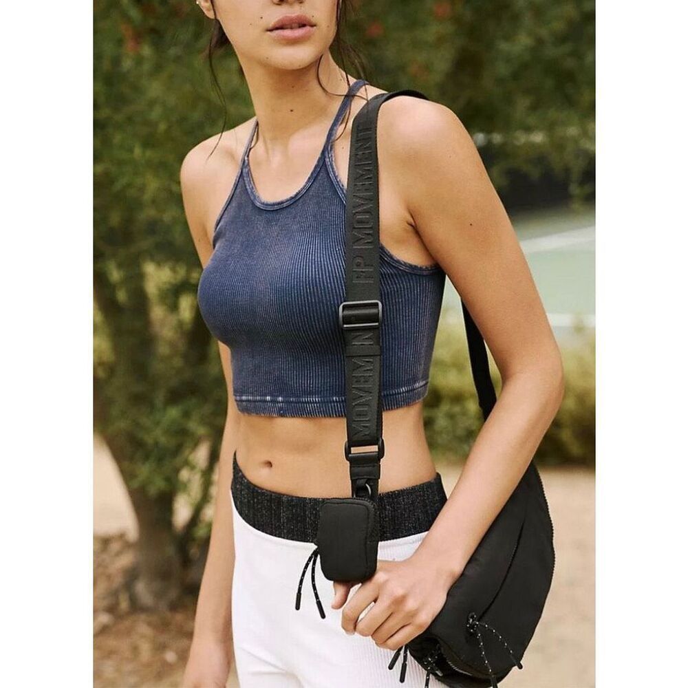 Free People Movement Run Happiness Tank | M/L in Washed Blue